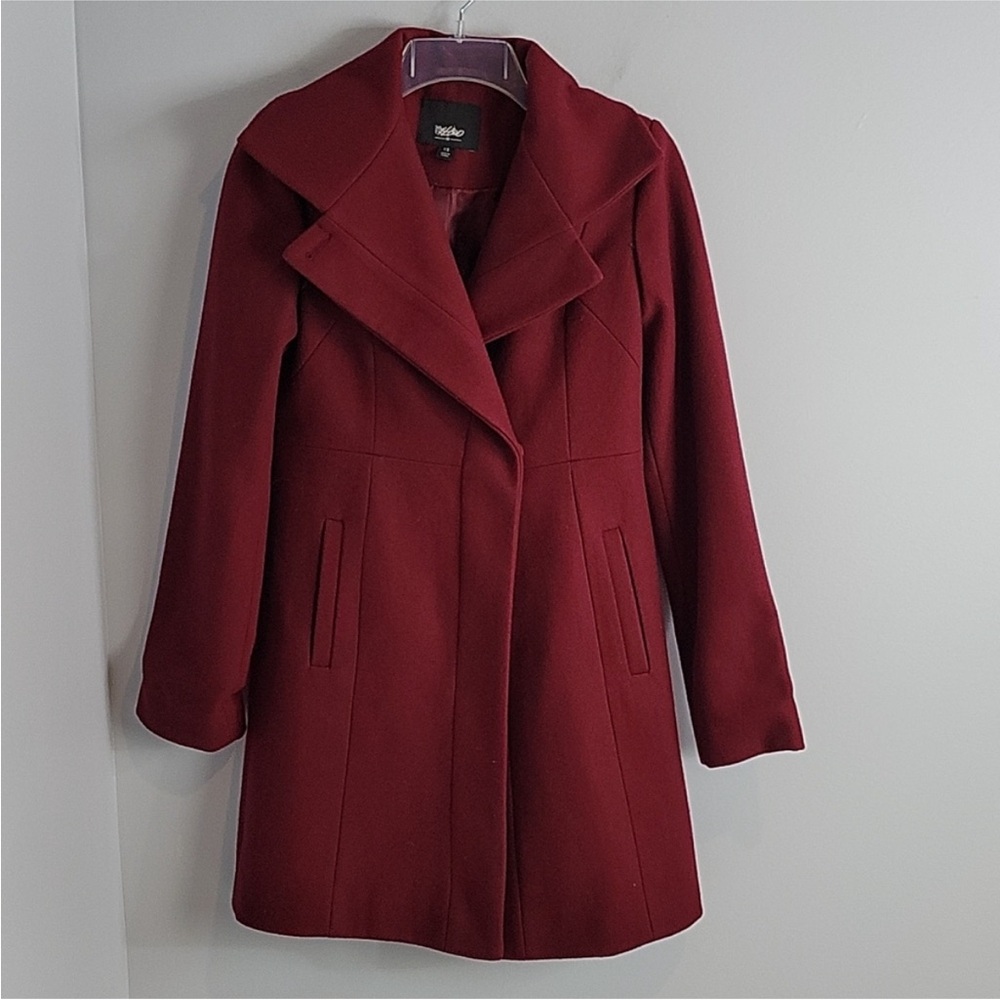 Mossimo Burgundy Wool Coat size xs